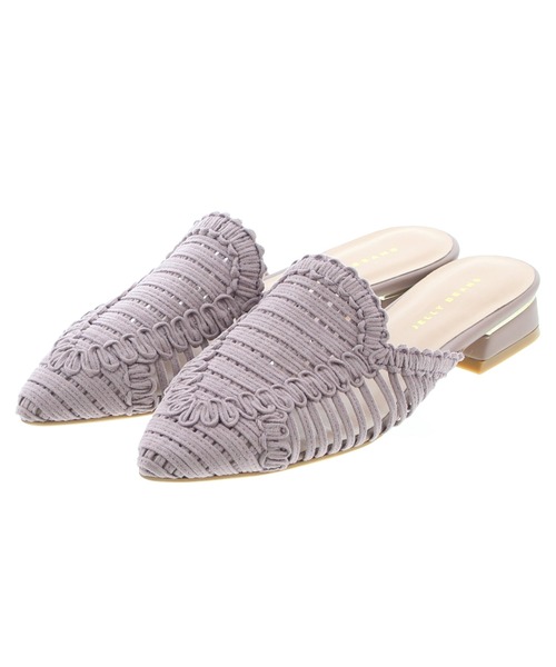 JELLY BEANS（ジェリービーンズ）の「スカラップメッシュミュール(204-52763)JELLY BEANS(ジェリービーンズ)（サンダル・レディース・ブラック/アイボリー/ラベンダー・S/M/L）」の5枚目の写真