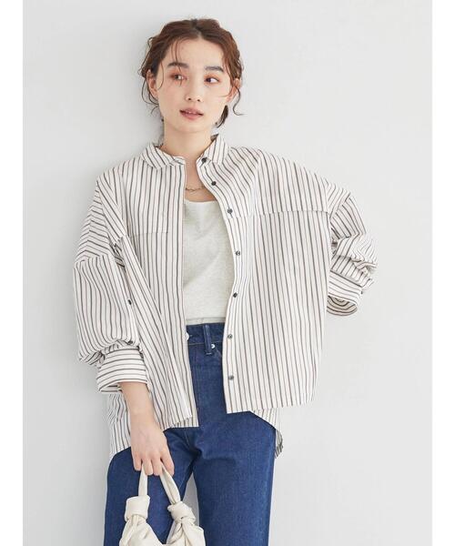 AMERICAN HOLIC（アメリカンホリック）の「イージーケアオープンスリーブシャツ（シャツ/ブラウス・レディース・オフホワイト/グリーン系その他3/イエロー系その他3/レッド系その他2・M/L）」の6枚目の写真