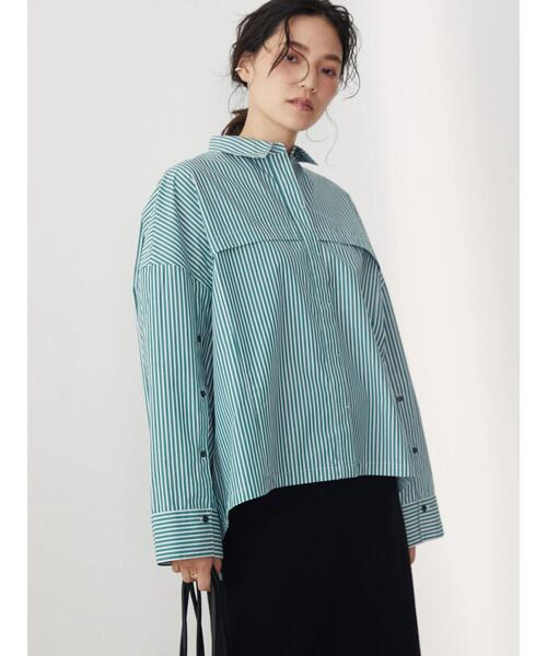 AMERICAN HOLIC（アメリカンホリック）の「イージーケアオープンスリーブシャツ（シャツ/ブラウス・レディース・オフホワイト/グリーン系その他3/イエロー系その他3/レッド系その他2・M/L）」の11枚目の写真