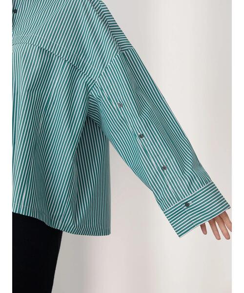 AMERICAN HOLIC（アメリカンホリック）の「イージーケアオープンスリーブシャツ（シャツ/ブラウス・レディース・オフホワイト/グリーン系その他3/イエロー系その他3/レッド系その他2・M/L）」の15枚目の写真