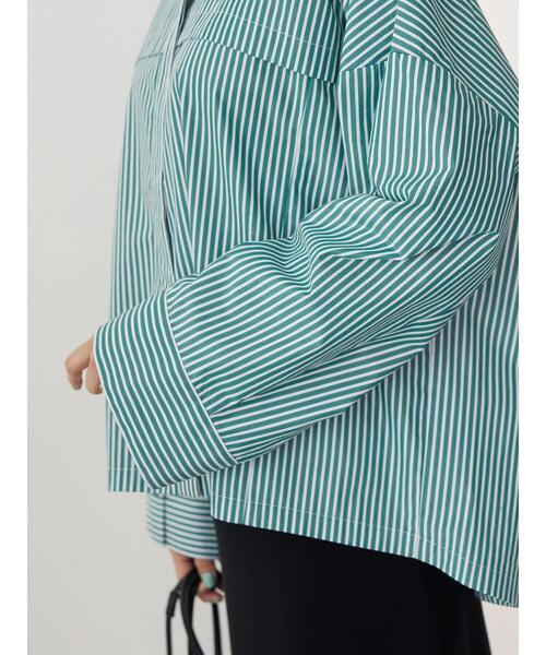 AMERICAN HOLIC（アメリカンホリック）の「イージーケアオープンスリーブシャツ（シャツ/ブラウス・レディース・オフホワイト/グリーン系その他3/イエロー系その他3/レッド系その他2・M/L）」の16枚目の写真