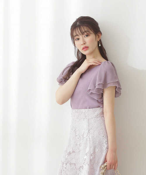 PROPORTION BODY DRESSING（プロポーションボディドレッシング）の「ラッフルスリーブニット / 1212170404（ニット/セーター・レディース・ブラック/ホワイト/ピンク/パープル・FREE）」の16枚目の写真