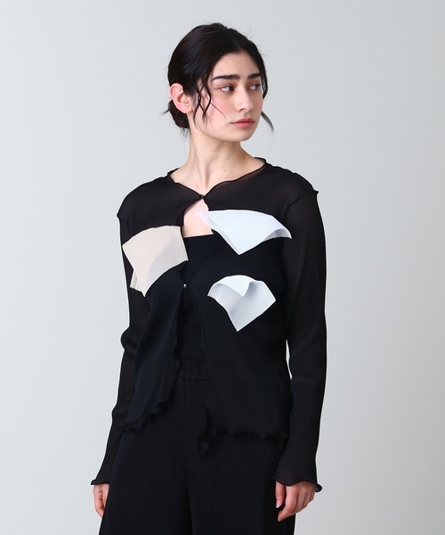 kotohayokozawa(コトハヨコザワ)の「kotohayokozawa CARDIGAN TD22S-CR(カーディガン/ボレロ・レディース・カーキ/ベージュ/ブラック・FREE)」の6枚目の写真
