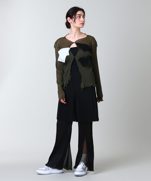 kotohayokozawa(コトハヨコザワ)の「kotohayokozawa CARDIGAN TD22S-CR(カーディガン/ボレロ・レディース・カーキ/ベージュ/ブラック・FREE)」の5枚目の写真
