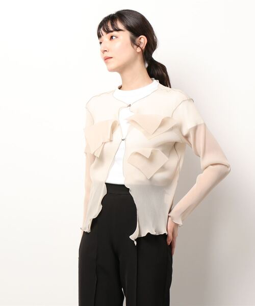 kotohayokozawa(コトハヨコザワ)の「kotohayokozawa CARDIGAN TD22S-CR(カーディガン/ボレロ・レディース・カーキ/ベージュ/ブラック・FREE)」の15枚目の写真