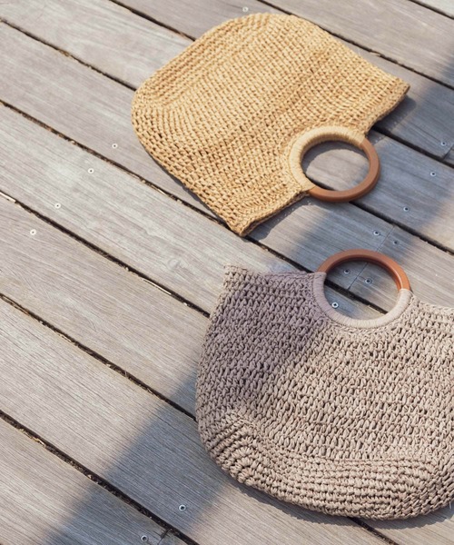 RODE SKO(ロデスコ)の「ウッドハンドルペーパーバッグ(トートバッグ・レディース・ブラック/グレー/オリーブ/ナチュラル・ONE)」の14枚目の写真