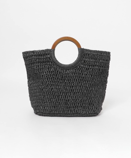 RODE SKO(ロデスコ)の「ウッドハンドルペーパーバッグ(トートバッグ・レディース・ブラック/グレー/オリーブ/ナチュラル・ONE)」の9枚目の写真