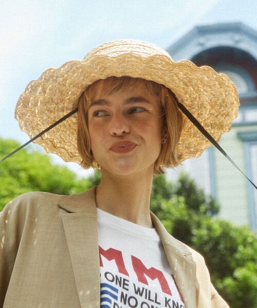 FREAK'S STORE(フリークスストア)の「Casselini/キャセリーニ なみなみハット(ハット・レディース・ブラック/ナチュラル・ONE SIZE)」の17枚目の写真