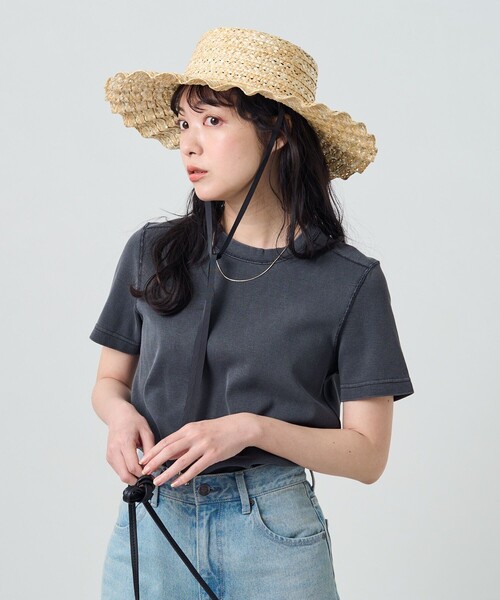 FREAK'S STORE(フリークスストア)の「Casselini/キャセリーニ なみなみハット(ハット・レディース・ブラック/ナチュラル・ONE SIZE)」の15枚目の写真
