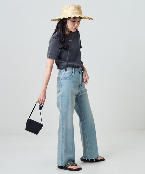 FREAK'S STORE(フリークスストア)の「Casselini/キャセリーニ なみなみハット(ハット・レディース・ブラック/ナチュラル・ONE SIZE)」の3枚目の写真