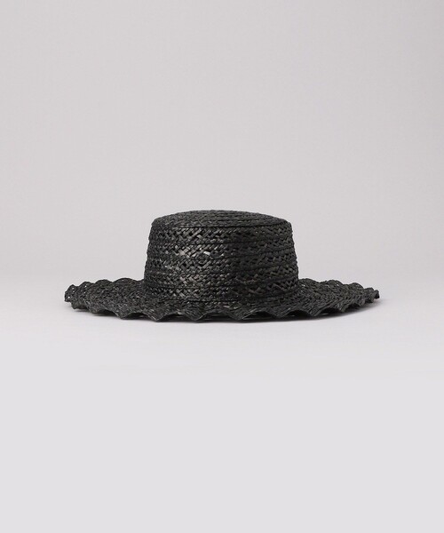 FREAK'S STORE(フリークスストア)の「Casselini/キャセリーニ なみなみハット(ハット・レディース・ブラック/ナチュラル・ONE SIZE)」の4枚目の写真