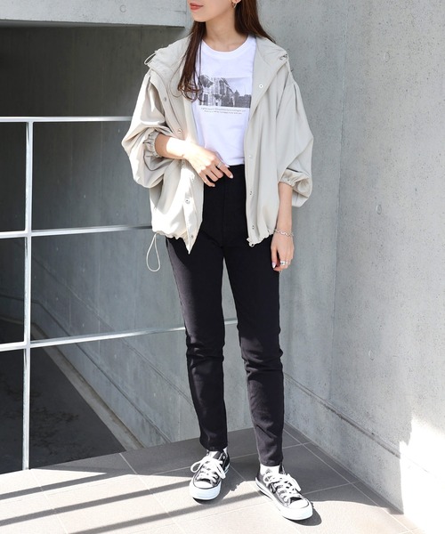 andme(アンドミー)の「ストレッチツイルスキニーパンツ(その他パンツ・レディース・ブラック・S/M/L)」の2枚目の写真