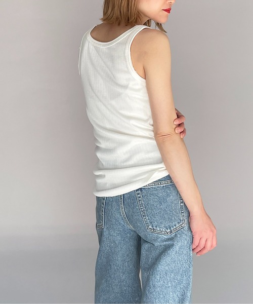 PICCIN(ピッチン)の「タンクトップ(タンクトップ・レディース・チャコールグレー/ブラック系その他2/モカ/オフホワイト・M)」の8枚目の写真