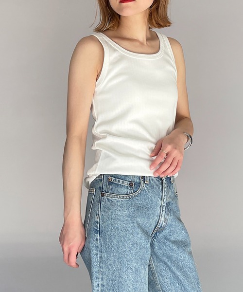 PICCIN(ピッチン)の「タンクトップ(タンクトップ・レディース・チャコールグレー/ブラック系その他2/モカ/オフホワイト・M)」の9枚目の写真