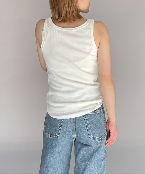 PICCIN(ピッチン)の「タンクトップ(タンクトップ・レディース・チャコールグレー/ブラック系その他2/モカ/オフホワイト・M)」の7枚目の写真