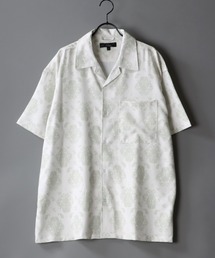 Oversize Drop shoulder Patterned shirt/オーバーサイズ ドロップショルダー 総柄 半袖シャツ