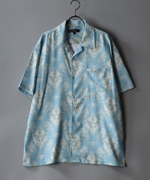 Oversize Drop shoulder Patterned shirt/オーバーサイズ ドロップショルダー 総柄 半袖シャツ