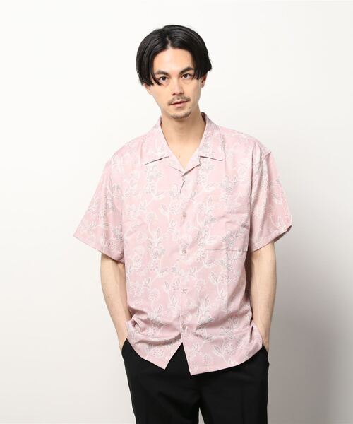 SITRY(シトリー)の「Oversize Drop shoulder Patterned shirt/オーバーサイズ ドロップショルダー 総柄 半袖シャツ(シャツ/ブラウス・メンズ・ホワイト/ライトグレー/ブラック/ブラウン/オフホワイト/サックスブルー/ピンク/イエロー/オレンジ/グリーン/マスタード/ラベンダー/ホワイト系その他/ブラック系その他/ブラック系その他2・M/L)」の19枚目の写真