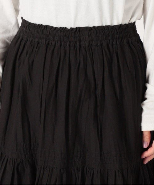 JOURNAL STANDARD relume(ジャーナルスタンダード レリューム)の「《WEB限定追加2》コットンボイルクリンクルティアードスカート(スカート・レディース・ブラック/グリーン系その他・36/38)」の22枚目の写真