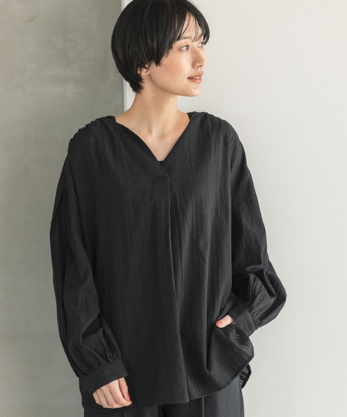 LEPSIM（レプシィム）の「デザインレースチュニック　268229（シャツ/ブラウス・レディース・ブラック/オフホワイト/イエロー・FREE）」の3枚目の写真