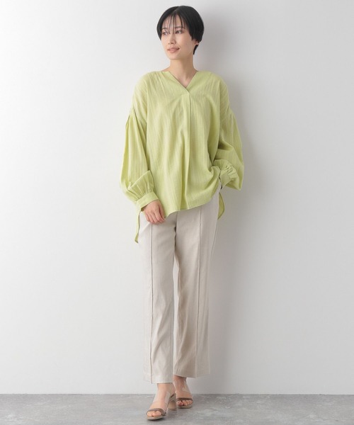 LEPSIM（レプシィム）の「デザインレースチュニック　268229（シャツ/ブラウス・レディース・ブラック/オフホワイト/イエロー・FREE）」の6枚目の写真