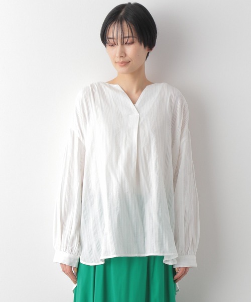 LEPSIM（レプシィム）の「デザインレースチュニック　268229（シャツ/ブラウス・レディース・ブラック/オフホワイト/イエロー・FREE）」の7枚目の写真