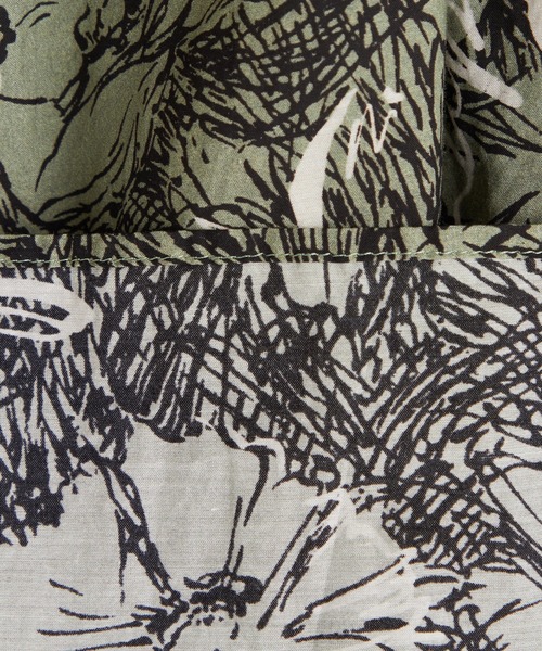 BEARDSLEY（ビアズリー）の「ぽっちゃりな方にも通気性が良くて◎ フラワープリントパンツ（その他パンツ・レディース・カーキ/アイボリー・FREE）」の19枚目の写真