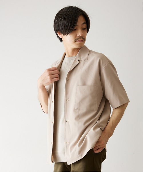 417 EDIFICE(フォーワンセブンエディフィス)の「【シャツ+パンツの2点セット】ドライタッチトロ シャツ セットアップ(セットアップ・メンズ・ベージュ/ネイビー/カーキ・SMALL/MEDIUM/LARGE)」の16枚目の写真