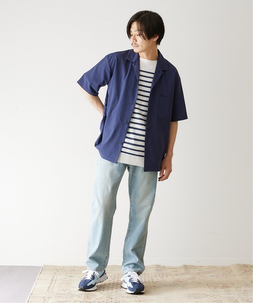 417 EDIFICE(フォーワンセブンエディフィス)の「【シャツ+パンツの2点セット】ドライタッチトロ シャツ セットアップ(セットアップ・メンズ・ベージュ/ネイビー/カーキ・SMALL/MEDIUM/LARGE)」の11枚目の写真