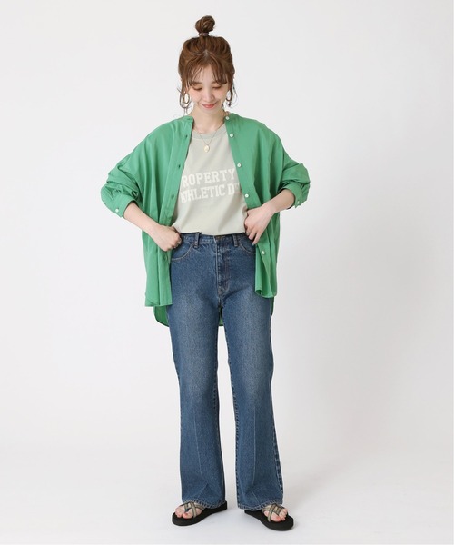 B.C STOCK(ベーセーストック)の「C/Rシアーワイドシャツ(シャツ/ブラウス・レディース・ホワイト/サックスブルー/グリーン/ブルー系その他・FREE)」の10枚目の写真