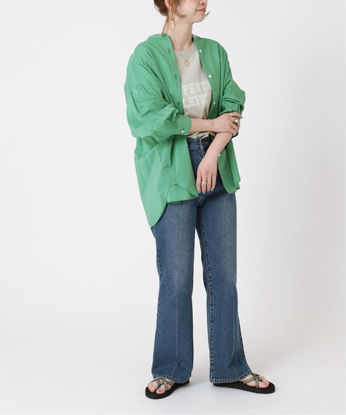 B.C STOCK(ベーセーストック)の「C/Rシアーワイドシャツ(シャツ/ブラウス・レディース・ホワイト/サックスブルー/グリーン/ブルー系その他・FREE)」の13枚目の写真