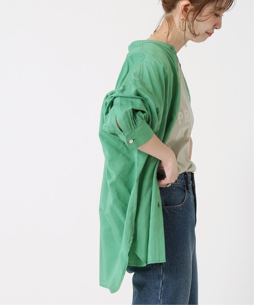 B.C STOCK(ベーセーストック)の「C/Rシアーワイドシャツ(シャツ/ブラウス・レディース・ホワイト/サックスブルー/グリーン/ブルー系その他・FREE)」の14枚目の写真