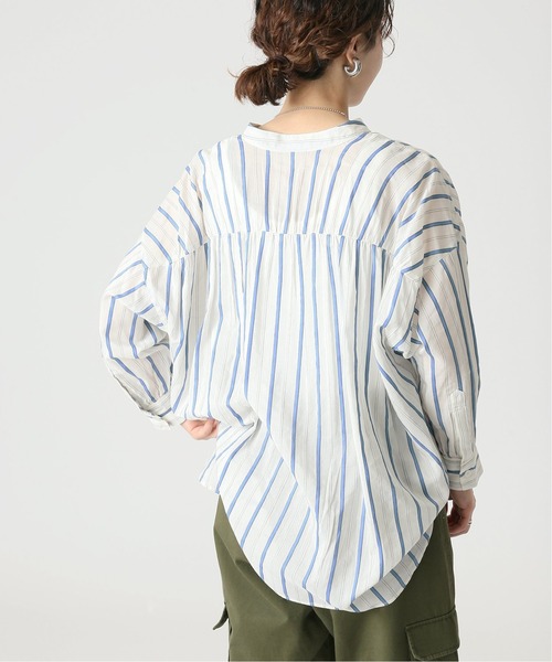 B.C STOCK(ベーセーストック)の「C/Rシアーワイドシャツ(シャツ/ブラウス・レディース・ホワイト/サックスブルー/グリーン/ブルー系その他・FREE)」の21枚目の写真