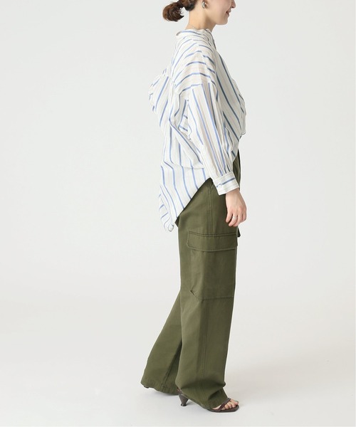 B.C STOCK(ベーセーストック)の「C/Rシアーワイドシャツ(シャツ/ブラウス・レディース・ホワイト/サックスブルー/グリーン/ブルー系その他・FREE)」の22枚目の写真