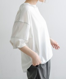 PUAL CE CIN | シルケット配色ステッチTシャツ(Tシャツ/カットソー)