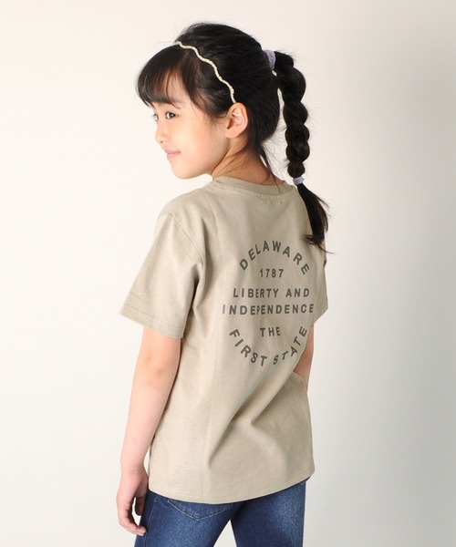 GLAZOS（グラソス）の「天竺・プリント半袖Ｔシャツ（Tシャツ/カットソー・キッズ・エメラルド/アイボリー/キナリ/ライトグレー/ベージュ/ライトブルー/チャコールグレー/ベージュ系その他/ネイビー/ピンク系その他/ホワイト/ピンク/グレー/パープル/ブラック/ライトグリーン・100cm/140cm/130cm/110cm/120cm）」の8枚目の写真