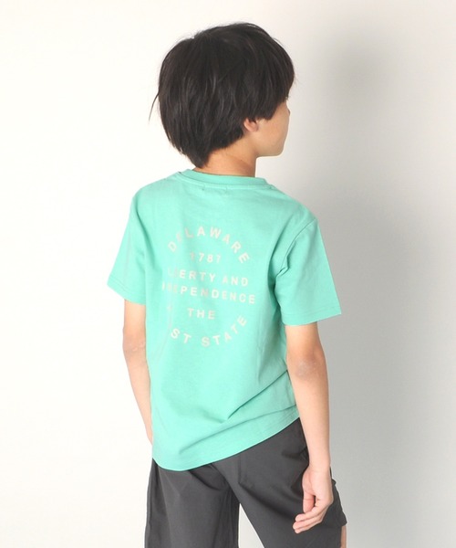 GLAZOS（グラソス）の「天竺・プリント半袖Ｔシャツ（Tシャツ/カットソー・キッズ・エメラルド/アイボリー/キナリ/ライトグレー/ベージュ/ライトブルー/チャコールグレー/ベージュ系その他/ネイビー/ピンク系その他/ホワイト/ピンク/グレー/パープル/ブラック/ライトグリーン・100cm/140cm/130cm/110cm/120cm）」の11枚目の写真