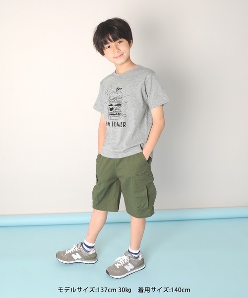 GLAZOS（グラソス）の「天竺・プリント半袖Ｔシャツ（Tシャツ/カットソー・キッズ・エメラルド/アイボリー/キナリ/ライトグレー/ベージュ/ライトブルー/チャコールグレー/ベージュ系その他/ネイビー/ピンク系その他/ホワイト/ピンク/グレー/パープル/ブラック/ライトグリーン・100cm/140cm/130cm/110cm/120cm）」の19枚目の写真