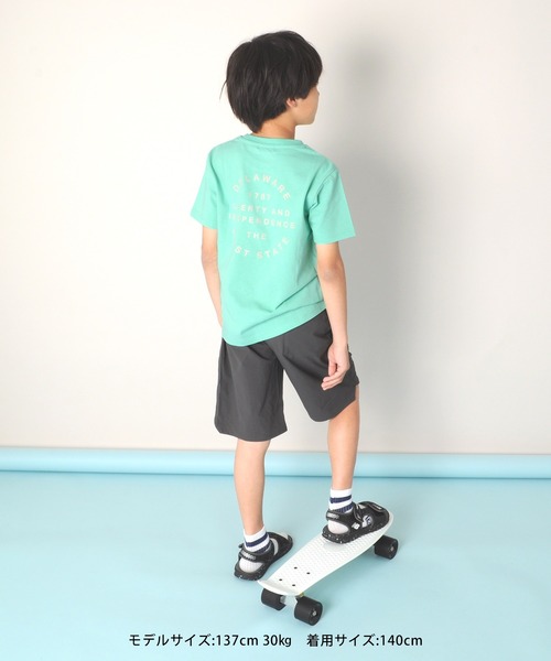 GLAZOS（グラソス）の「天竺・プリント半袖Ｔシャツ（Tシャツ/カットソー・キッズ・エメラルド/アイボリー/キナリ/ライトグレー/ベージュ/ライトブルー/チャコールグレー/ベージュ系その他/ネイビー/ピンク系その他/ホワイト/ピンク/グレー/パープル/ブラック/ライトグリーン・100cm/140cm/130cm/110cm/120cm）」の21枚目の写真