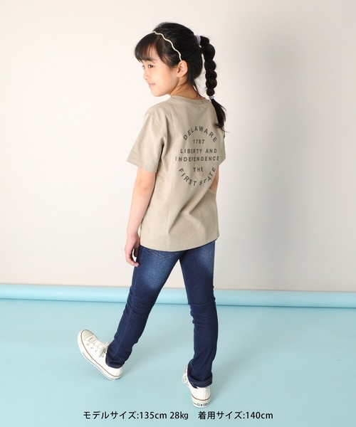 GLAZOS（グラソス）の「天竺・プリント半袖Ｔシャツ（Tシャツ/カットソー・キッズ・エメラルド/アイボリー/キナリ/ライトグレー/ベージュ/ライトブルー/チャコールグレー/ベージュ系その他/ネイビー/ピンク系その他/ホワイト/ピンク/グレー/パープル/ブラック/ライトグリーン・100cm/140cm/130cm/110cm/120cm）」の20枚目の写真