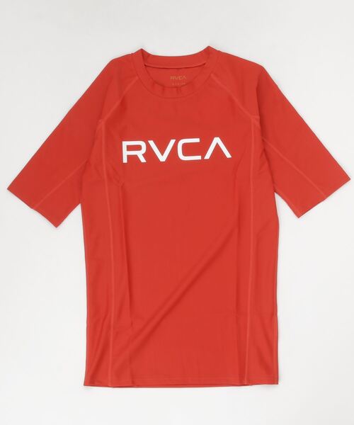 RVCA（ルーカ）の「RVCA メンズ  BIG RVCA SS RASHGUAR ラッシュガード【2022年春夏モデル】/ルーカ半袖ラッシュガード（ラッシュガード・メンズ・ブラック/レッド/キャメル・SMALL/MEDIUM/LARGE）」の3枚目の写真
