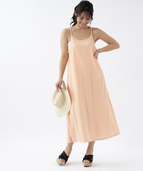 Ocean Pacific（オーシャンパシフィック）の「【OP:オーピー】レディース キャミワンピース　ワッフル（ワンピース・レディース・チャコールグレー/ベージュ/オレンジ/ブルー/ヘザーグレー・MEDIUM/LARGE/X-LARGE）」の5枚目の写真