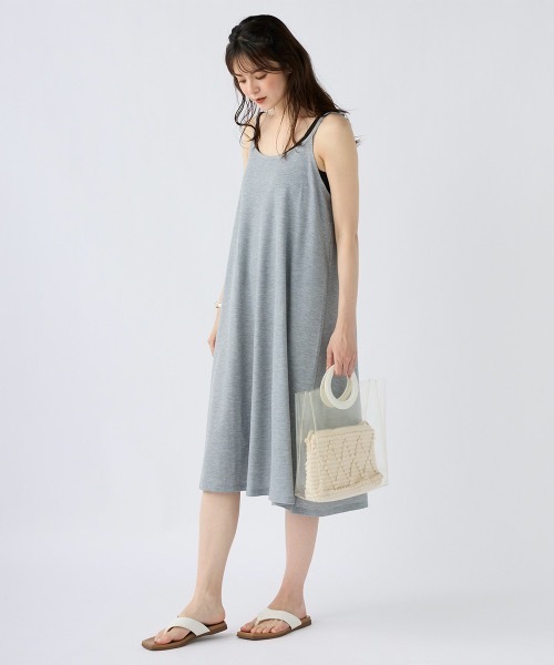 Ocean Pacific（オーシャンパシフィック）の「【OP:オーピー】レディース キャミワンピース　ワッフル（ワンピース・レディース・チャコールグレー/ベージュ/オレンジ/ブルー/ヘザーグレー・MEDIUM/LARGE/X-LARGE）」の3枚目の写真