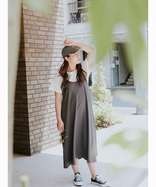 Ocean Pacific（オーシャンパシフィック）の「【OP:オーピー】レディース キャミワンピース　ワッフル（ワンピース・レディース・チャコールグレー/ベージュ/オレンジ/ブルー/ヘザーグレー・MEDIUM/LARGE/X-LARGE）」の17枚目の写真