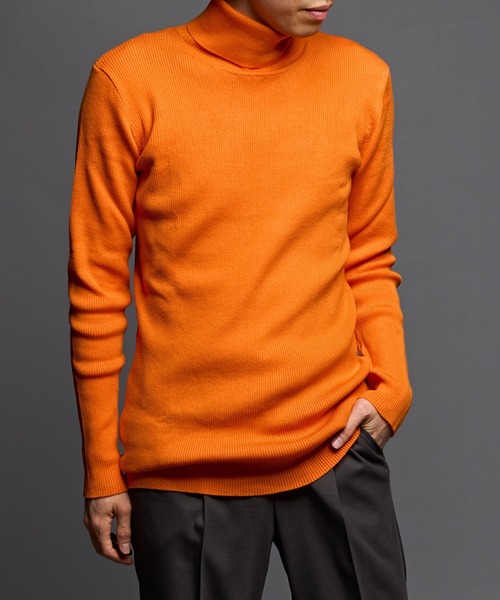 Lui's（ルイス）の「スリムタートルニット（ニット/セーター・メンズ・ホワイト/ブラック/オレンジ/グレー・SMALL/MEDIUM）」の22枚目の写真