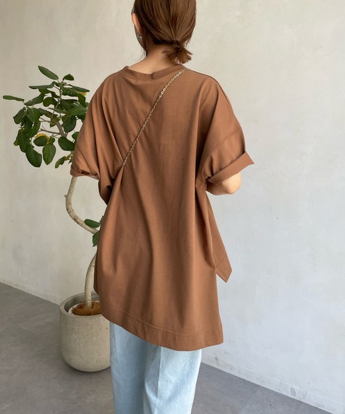 DouDou（ドゥドゥ）の「【A:new/アニュー】【WEB限定】ジラフプリントTEE（Tシャツ/カットソー・レディース・チャコールグレー/ブラウン/アイボリー・FREE）」の18枚目の写真