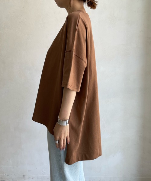 DouDou（ドゥドゥ）の「【A:new/アニュー】【WEB限定】ジラフプリントTEE（Tシャツ/カットソー・レディース・チャコールグレー/ブラウン/アイボリー・FREE）」の15枚目の写真