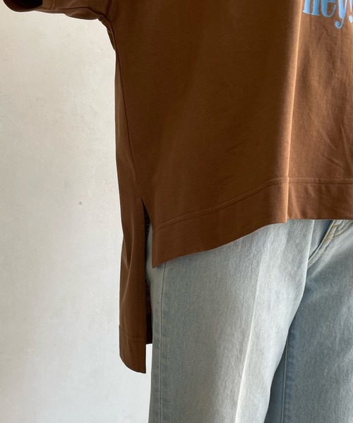 DouDou（ドゥドゥ）の「【A:new/アニュー】【WEB限定】ジラフプリントTEE（Tシャツ/カットソー・レディース・チャコールグレー/ブラウン/アイボリー・FREE）」の11枚目の写真