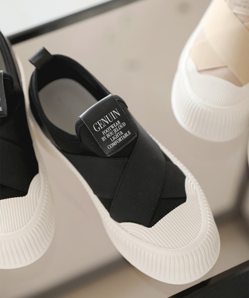 Bou Jeloud（ブージュルード）の「クロスバンド厚底スニーカー（その他シューズ・レディース・ブラック/ベージュ・23.5/24/24.5）」の10枚目の写真