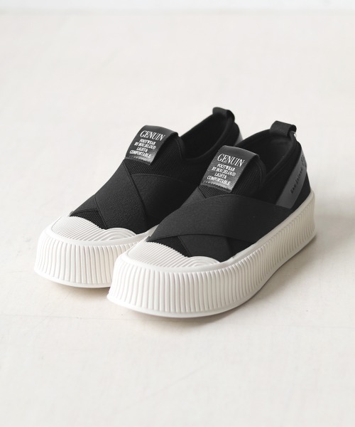 Bou Jeloud（ブージュルード）の「クロスバンド厚底スニーカー（その他シューズ・レディース・ブラック/ベージュ・23.5/24/24.5）」の14枚目の写真